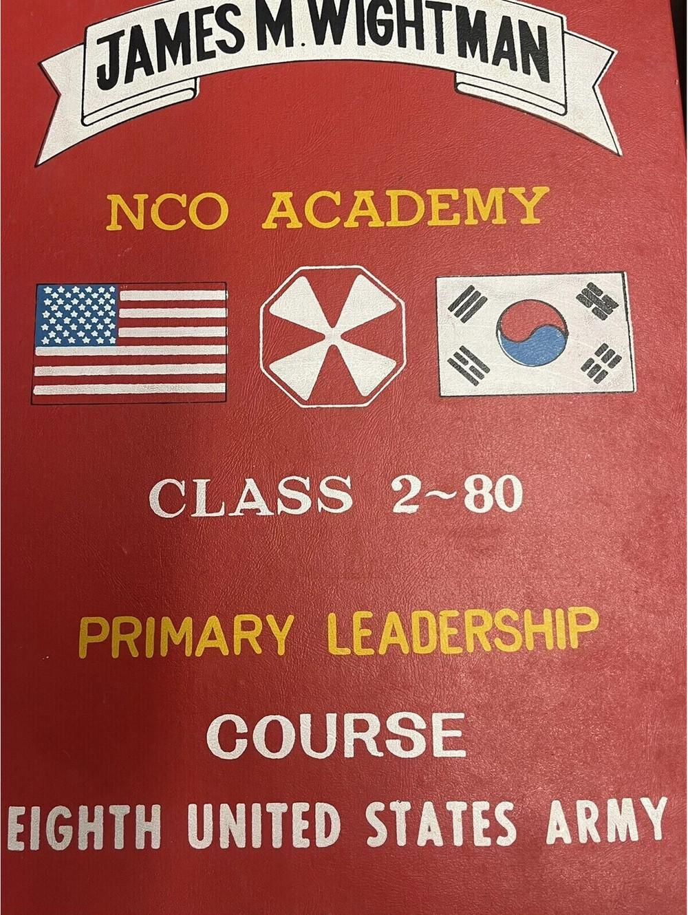 JAMES M.WIGHTMAN NCO ACADEMY CLASS 2~80